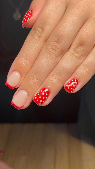French rouge & dots